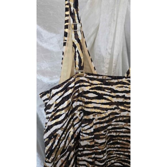 Swim Dress Bathing Suit Top Zebra Women's Sz 26 + - Picture 5 of 10